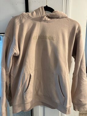 Abercrombie & Fitch kids Crewneck Hoodie in Light Beige
